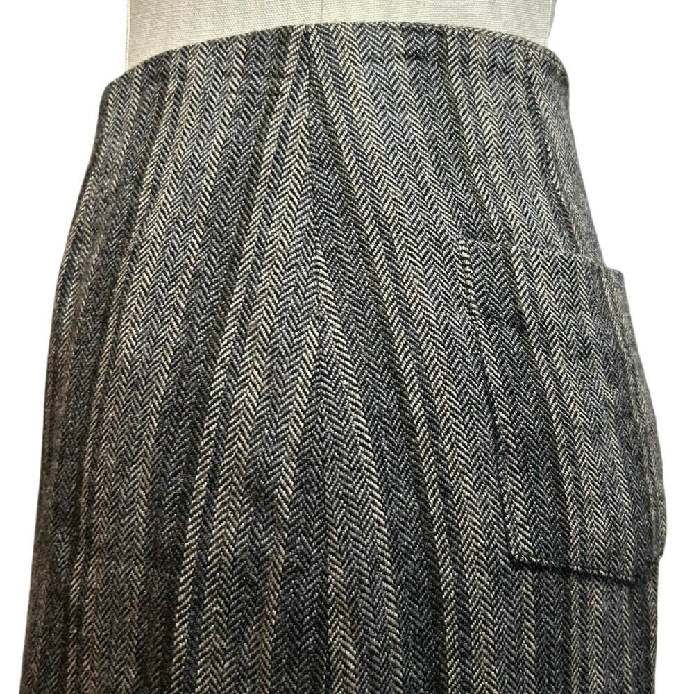 VTG Newport News Gray Rayon Wool Blend Pencil Skirt Minimalist 90s Size 8 Grunge - Picture 6 of 15